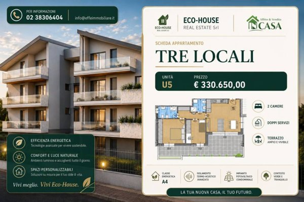 appartamento in vendita ad Arese in zona Valera