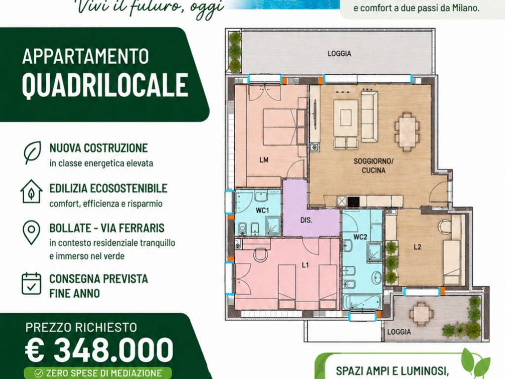 appartamento in vendita a Bollate in zona Ospiate