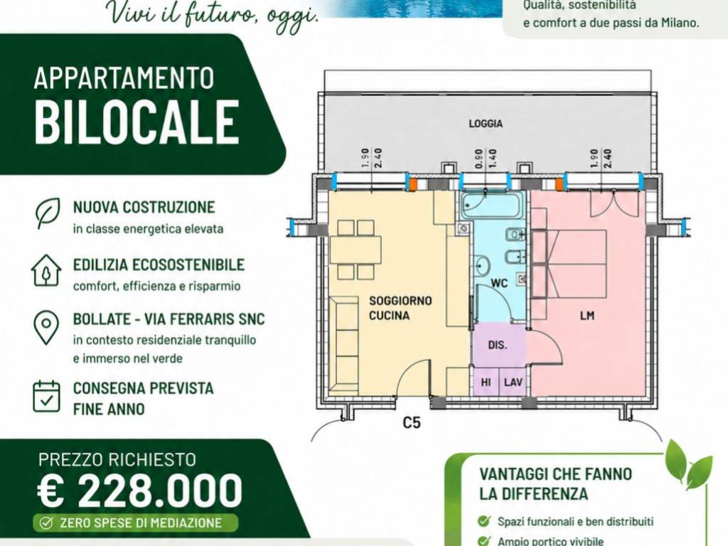 appartamento in vendita a Bollate in zona Ospiate