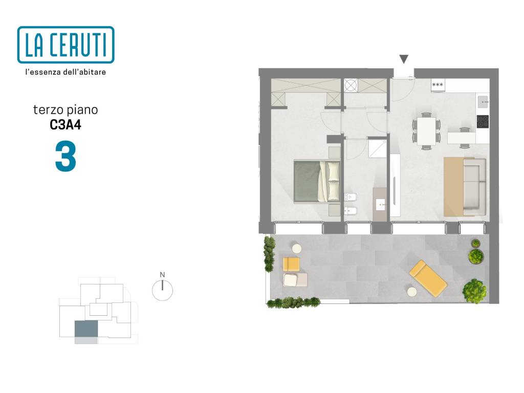 appartamento in vendita a Bollate in zona Ospiate