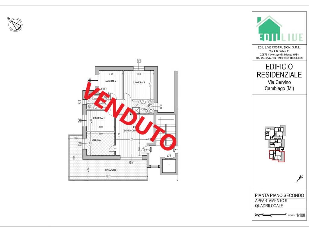 appartamento in vendita a Cambiago