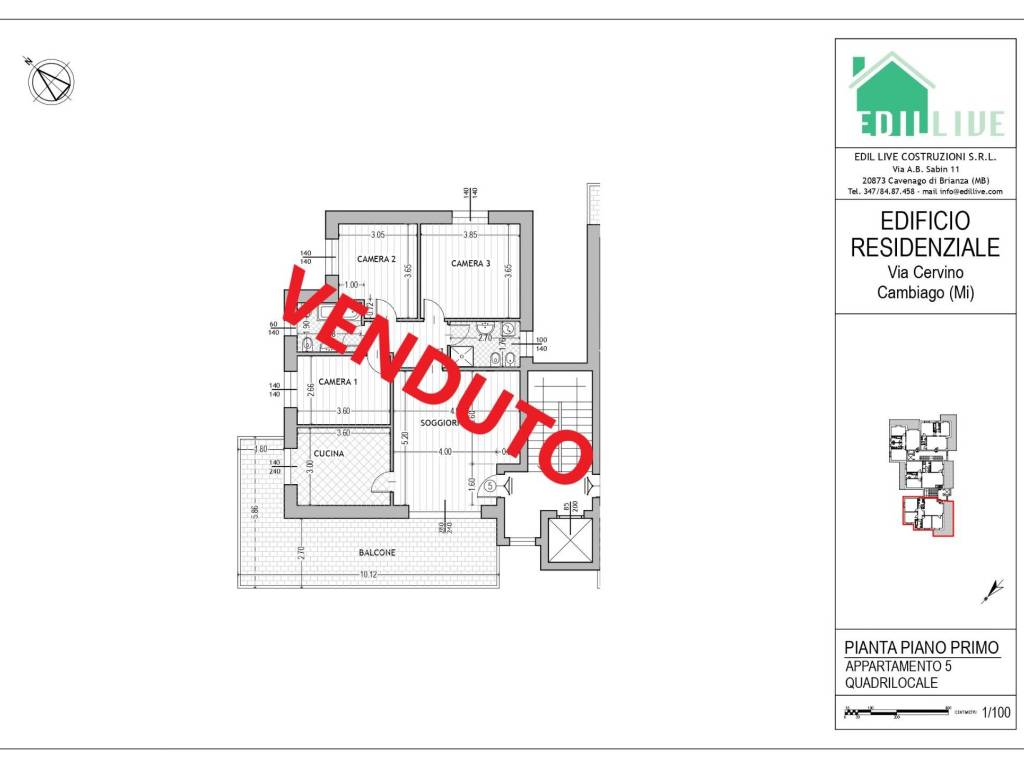 appartamento in vendita a Cambiago
