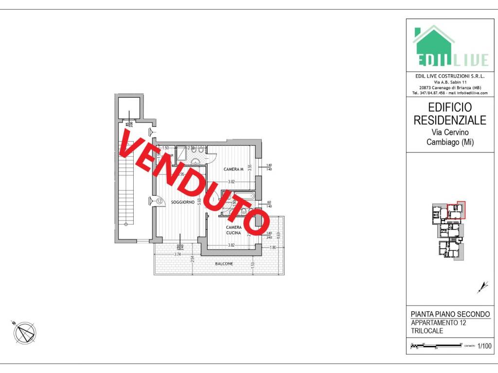 appartamento in vendita a Cambiago