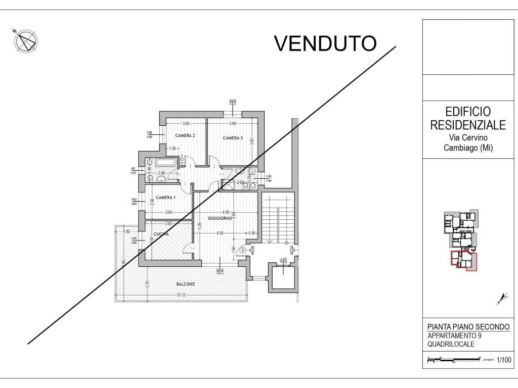 appartamento in vendita a Cambiago
