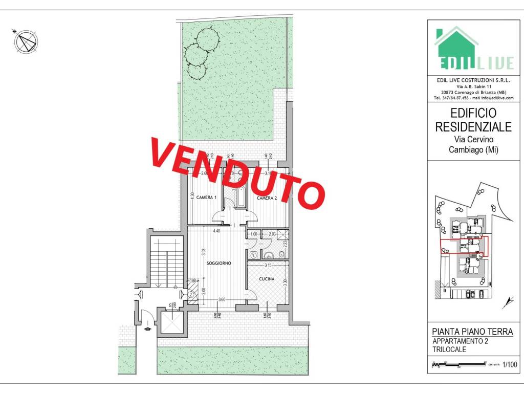appartamento in vendita a Cambiago