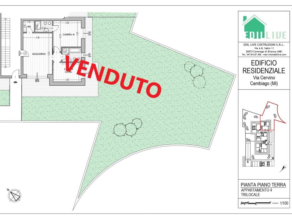 appartamento in vendita a Cambiago