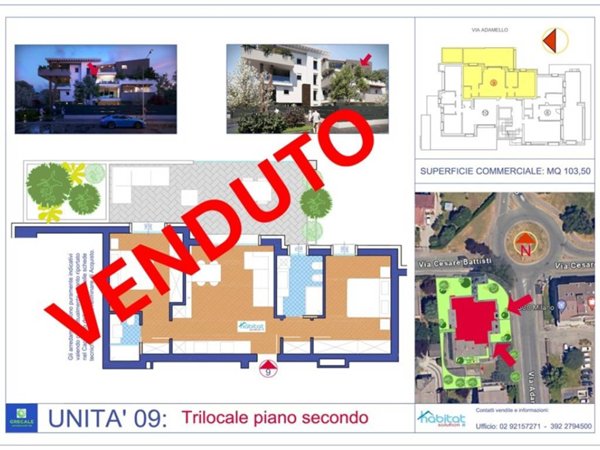 appartamento in vendita a Carugate