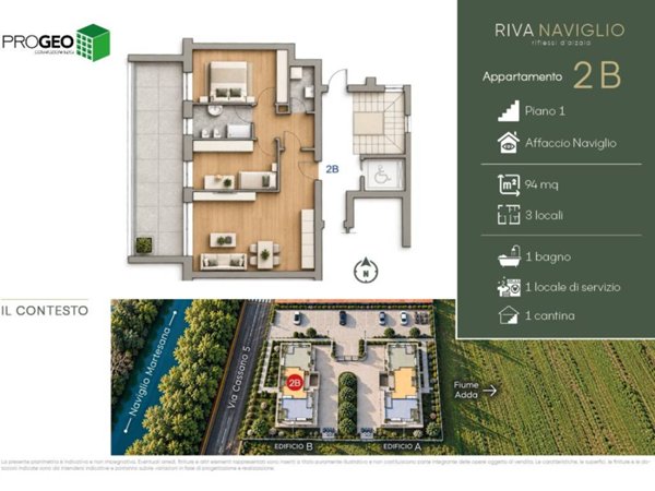 appartamento in vendita a Cassano d'Adda in zona Groppello d'Adda