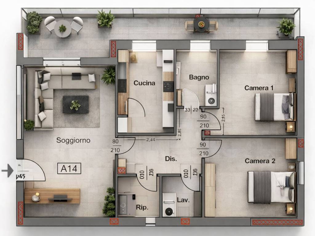 appartamento in vendita a Cerro al Lambro