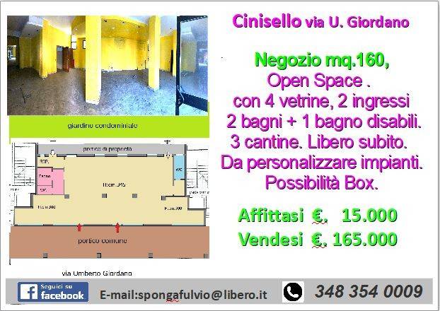 negozio in vendita a Cinisello Balsamo