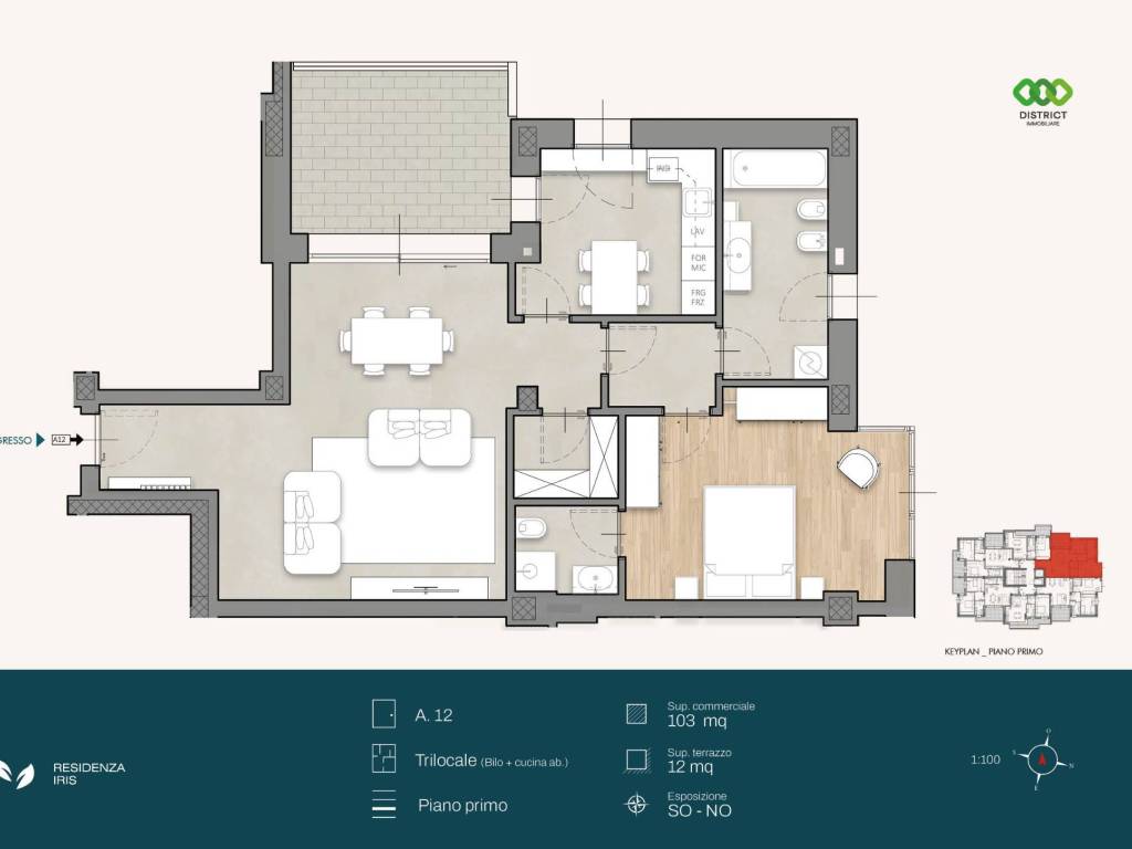 appartamento in vendita a Cologno Monzese in zona San Maurizio al Lambro