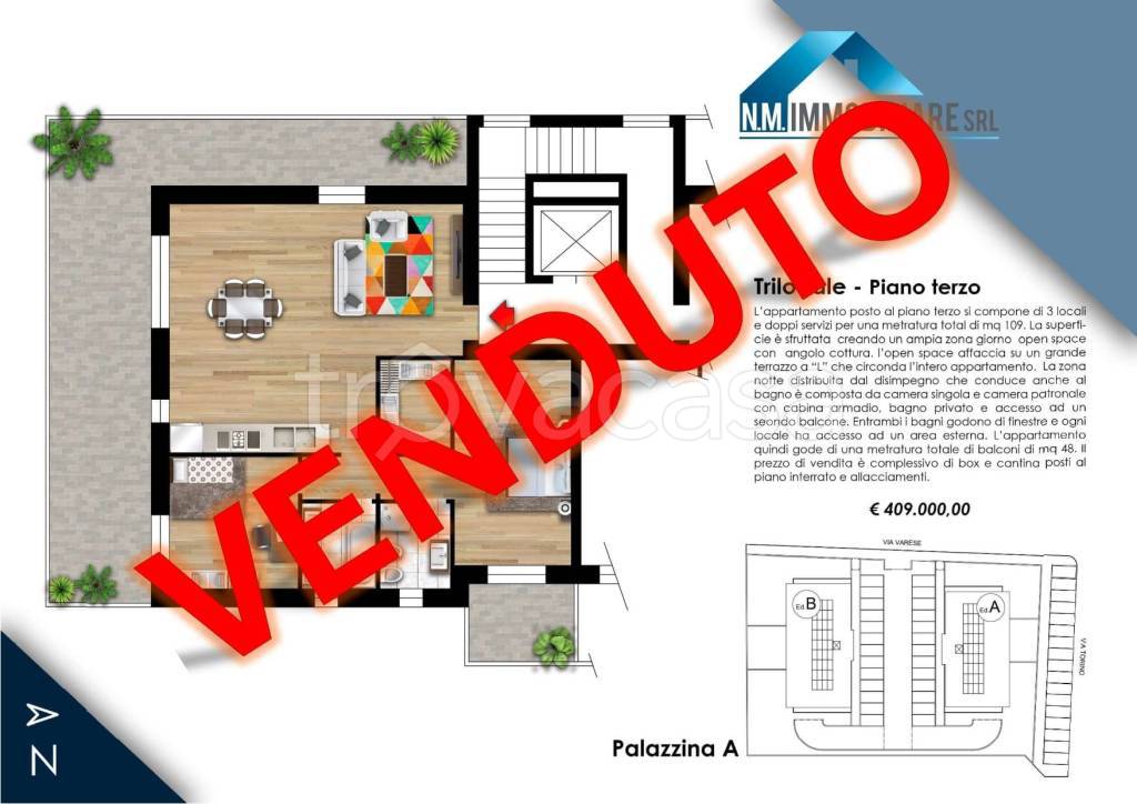appartamento in vendita a Garbagnate Milanese