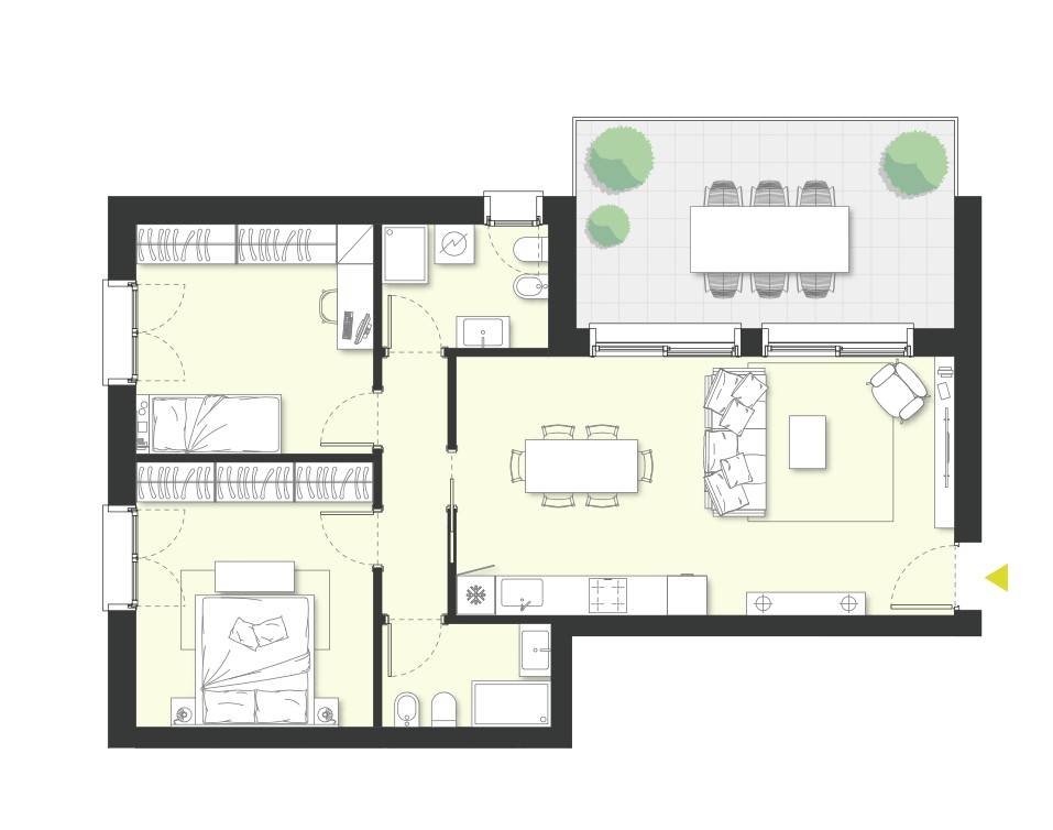 appartamento in vendita a Melzo