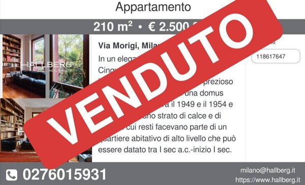 appartamento in vendita a Milano in zona Brera