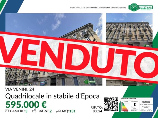 appartamento in vendita a Milano in zona Loreto