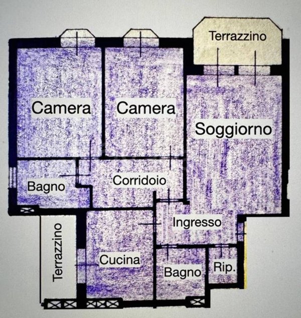 appartamento in vendita a Milano in zona Gallaratese