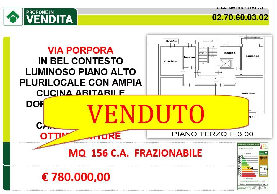 appartamento in vendita a Milano in zona Città Studi