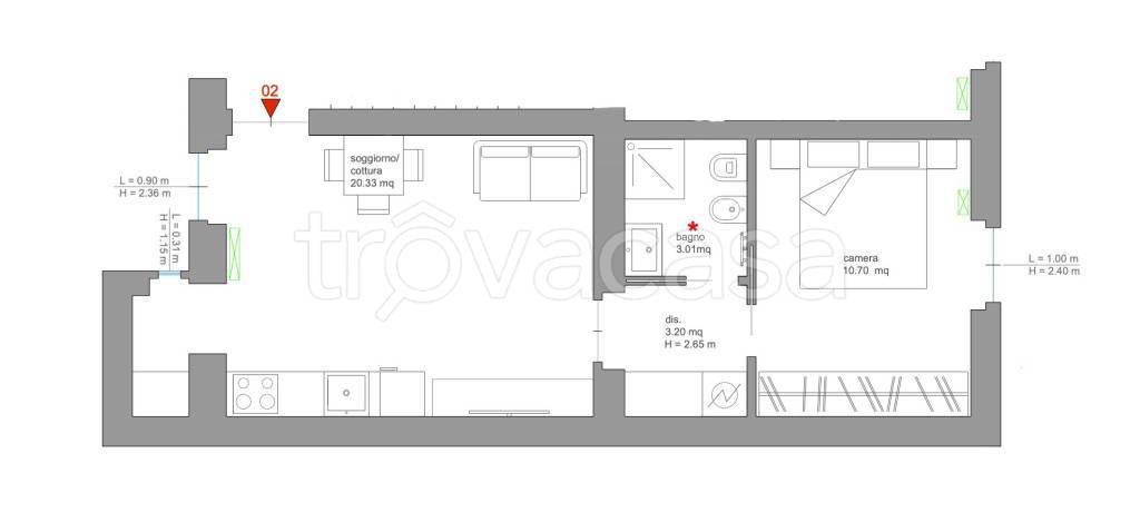 appartamento in vendita a Milano in zona Loreto