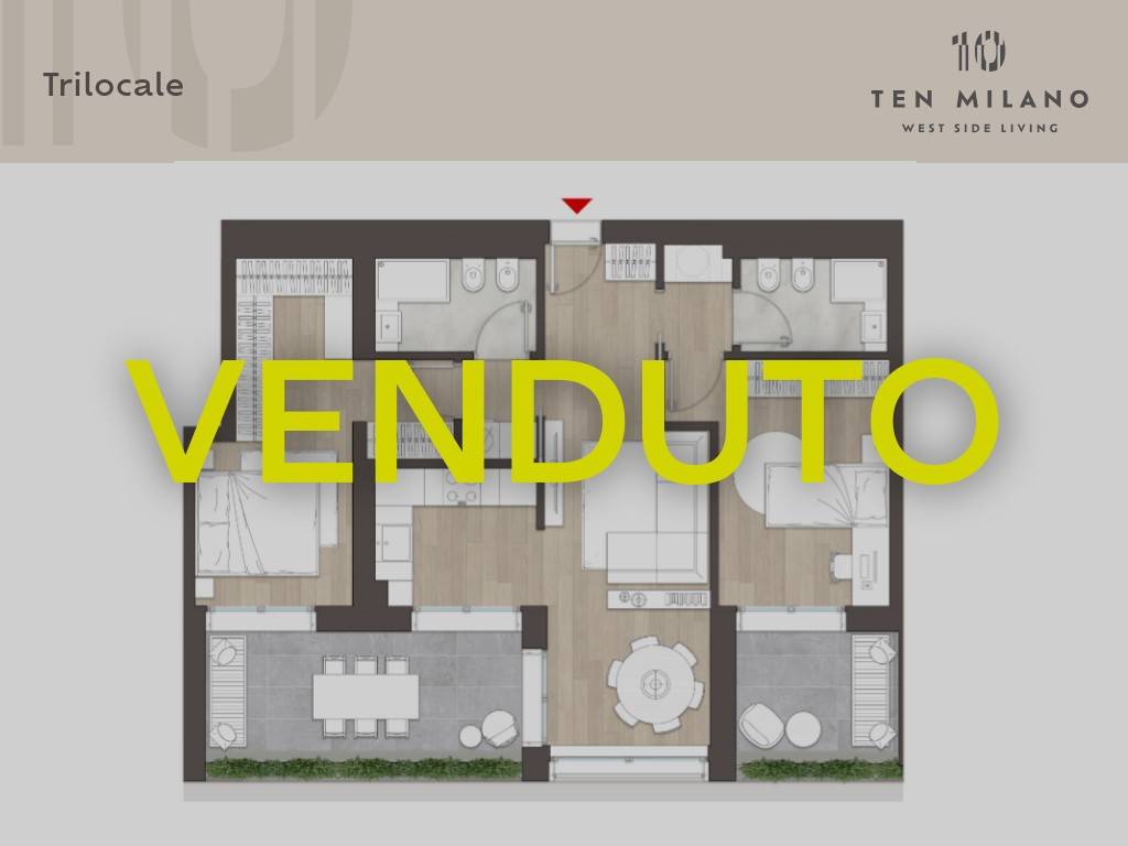 appartamento in vendita a Milano in zona Baggio