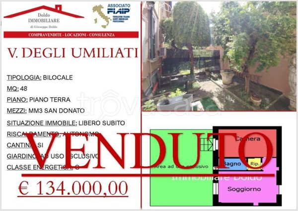 appartamento in vendita a Milano in zona Ponte Lambro