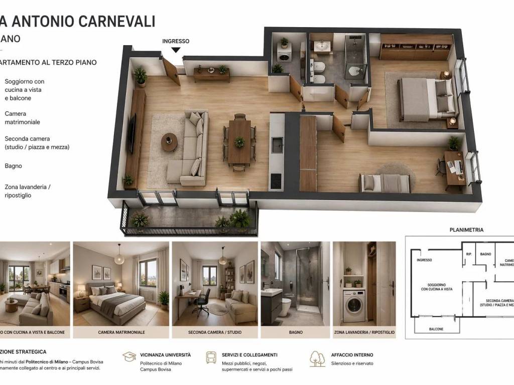 appartamento in vendita a Milano in zona Bovisa