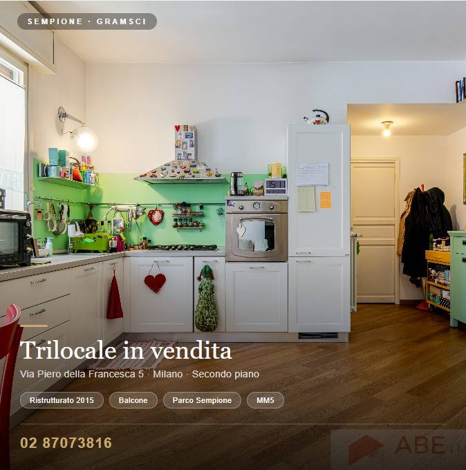 appartamento in vendita a Milano in zona Sempione