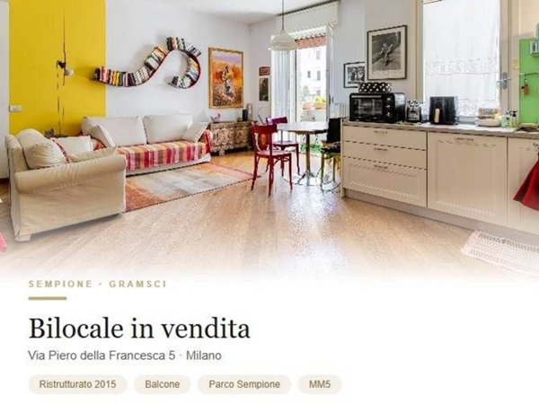 appartamento in vendita a Milano in zona Sempione