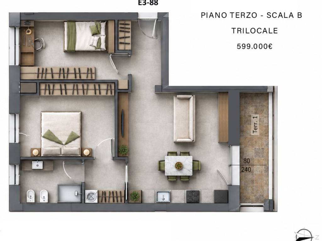 appartamento in vendita a Milano in zona Barona