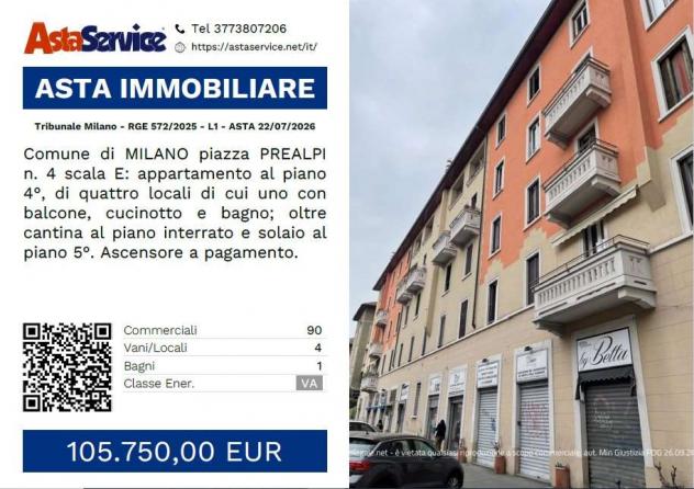 appartamento in vendita a Milano