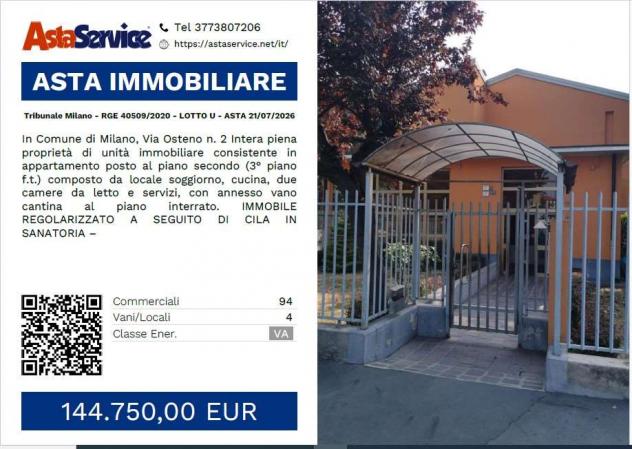 appartamento in vendita a Milano