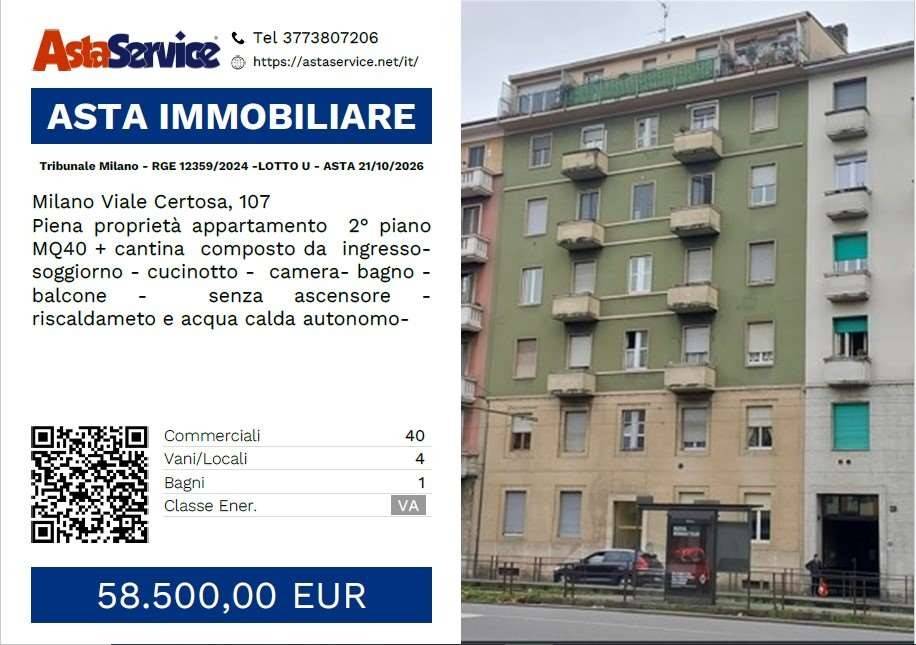 appartamento in vendita a Milano