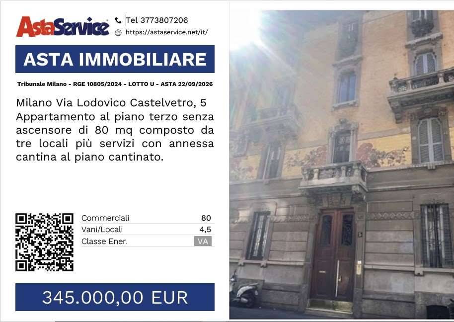 appartamento in vendita a Milano in zona Sempione