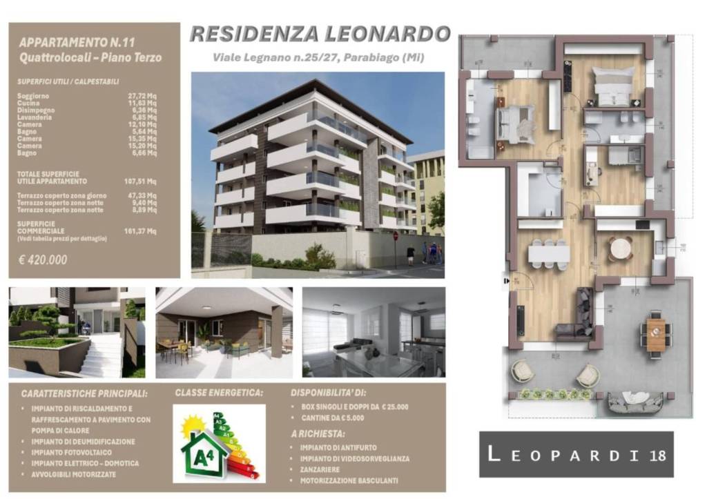 appartamento in vendita a Parabiago