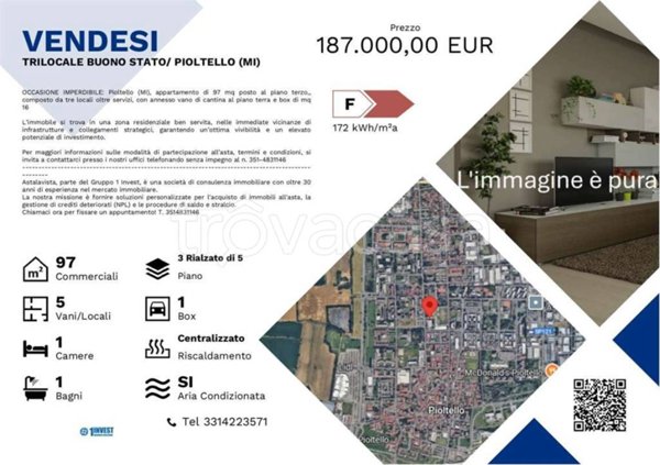 appartamento in vendita a Pioltello