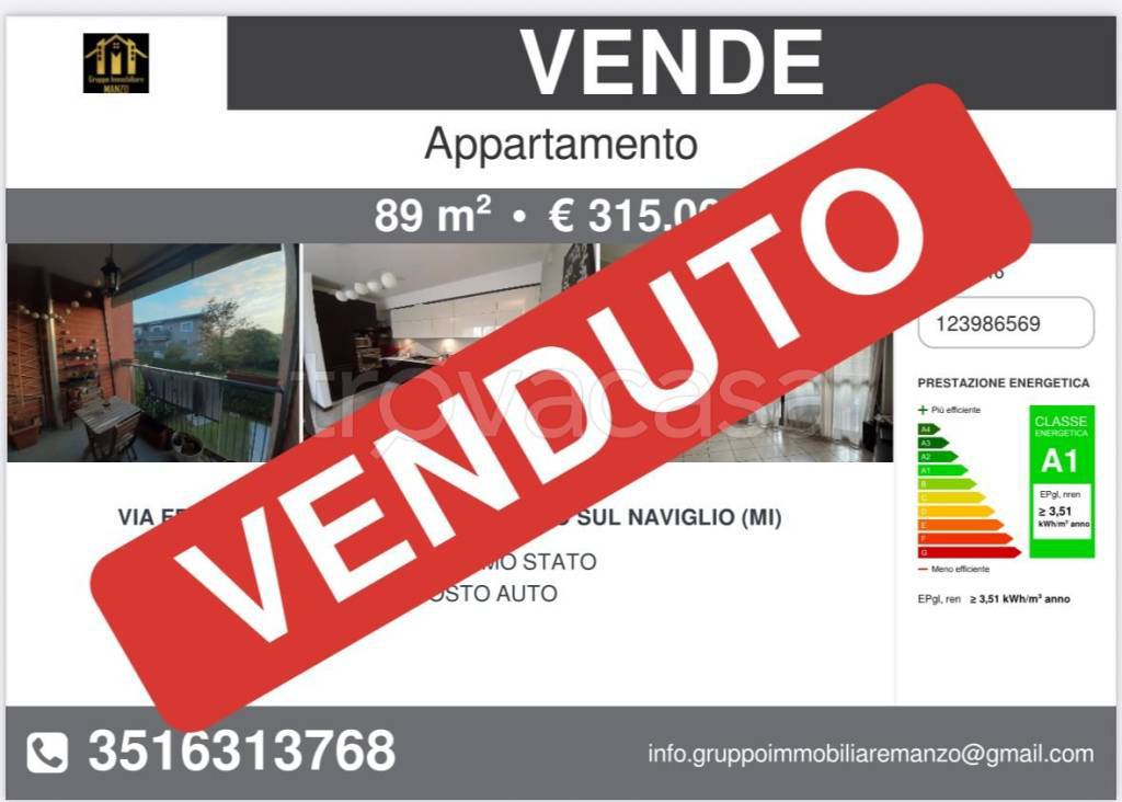 appartamento in vendita a Trezzano sul Naviglio