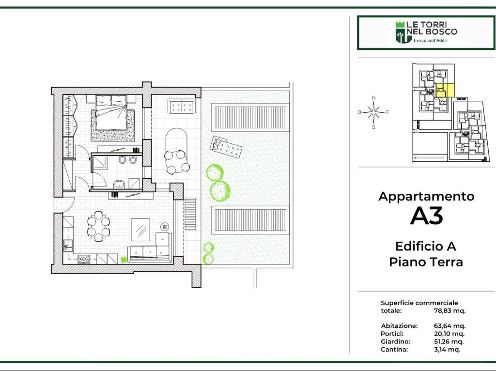 appartamento in vendita a Trezzo sull'Adda