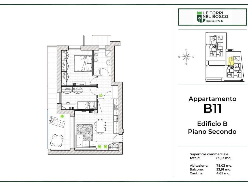 appartamento in vendita a Trezzo sull'Adda