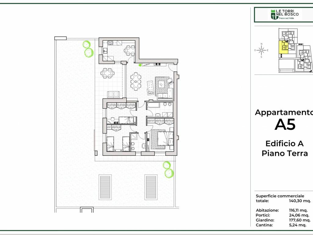 appartamento in vendita a Trezzo sull'Adda