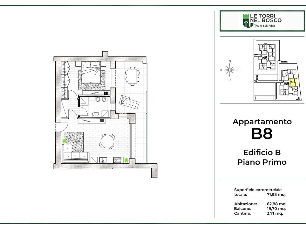 appartamento in vendita a Trezzo sull'Adda