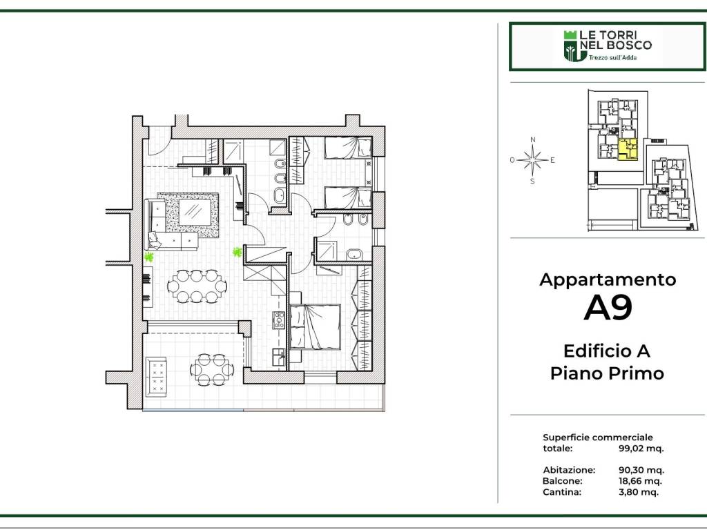 appartamento in vendita a Trezzo sull'Adda