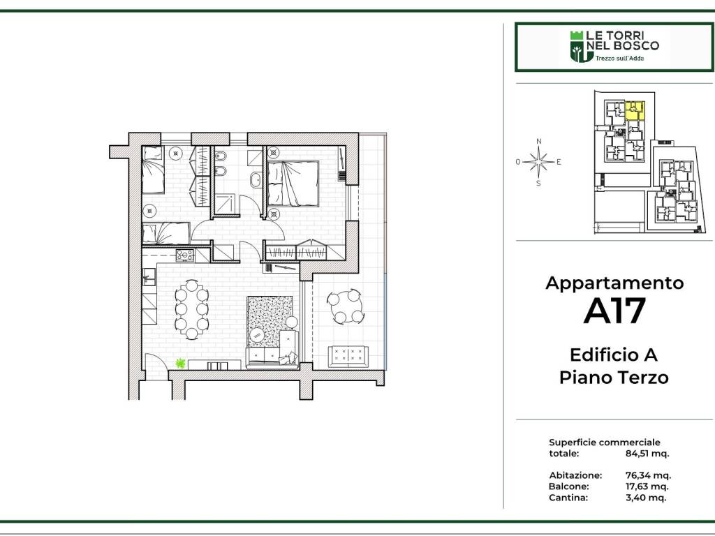 appartamento in vendita a Trezzo sull'Adda