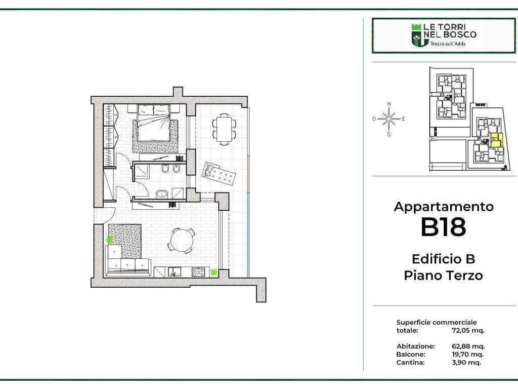 appartamento in vendita a Trezzo sull'Adda