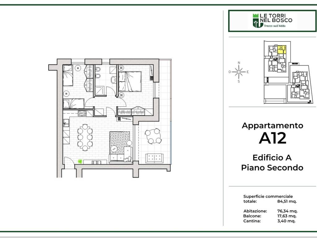appartamento in vendita a Trezzo sull'Adda
