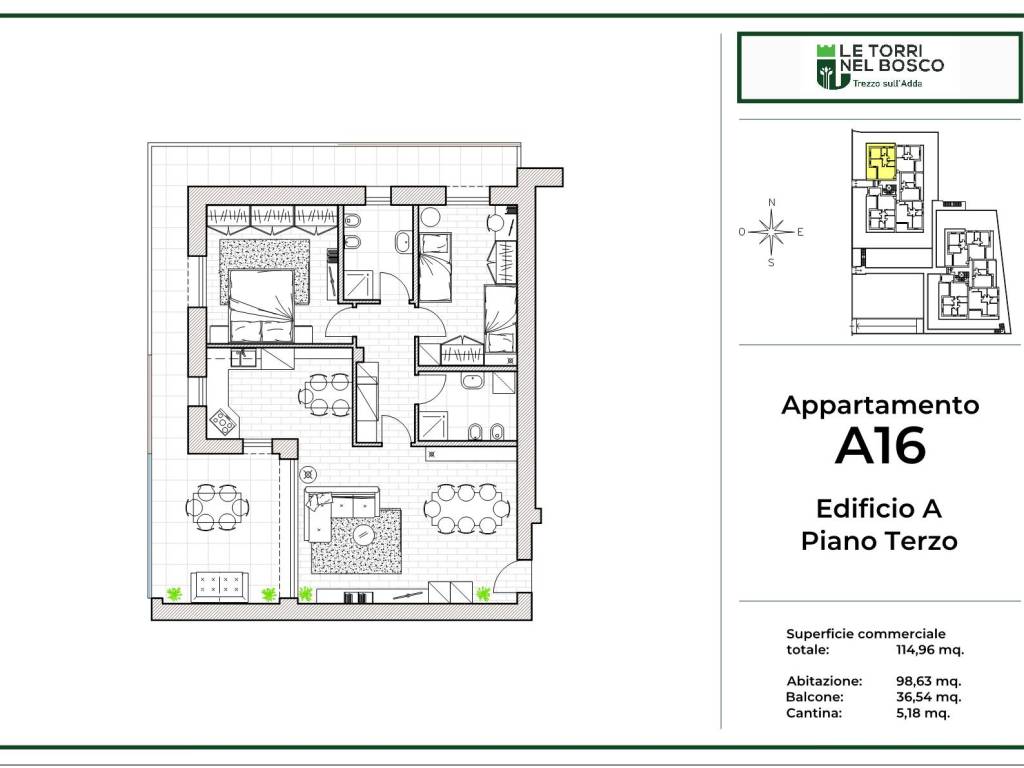 appartamento in vendita a Trezzo sull'Adda
