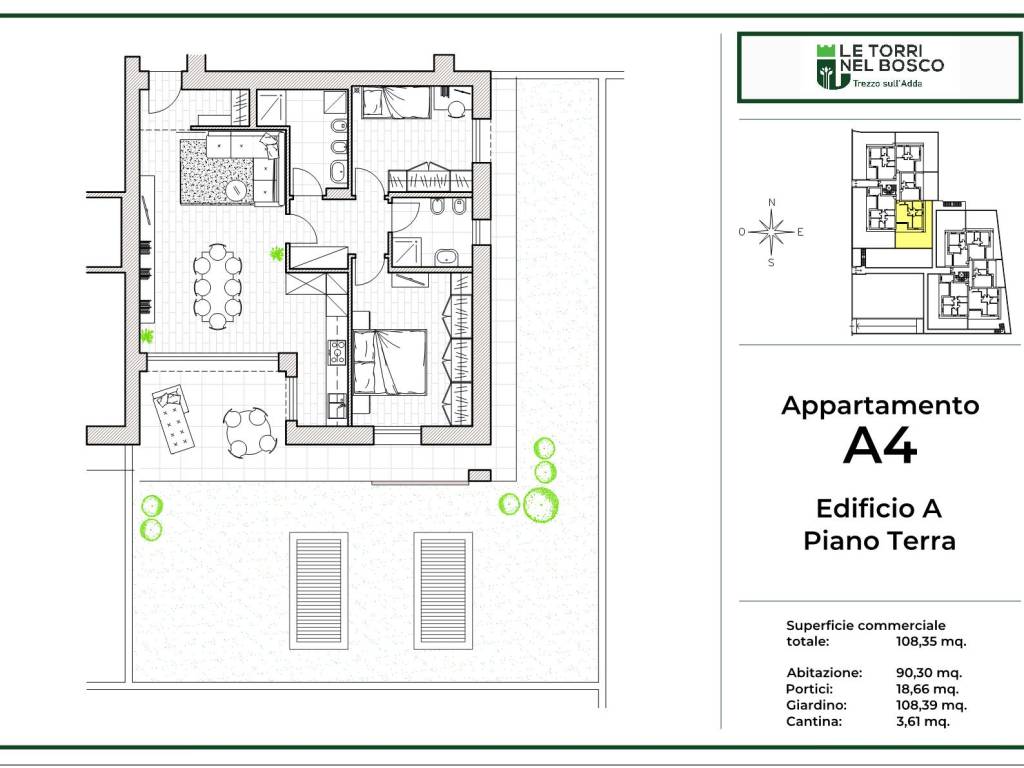 appartamento in vendita a Trezzo sull'Adda