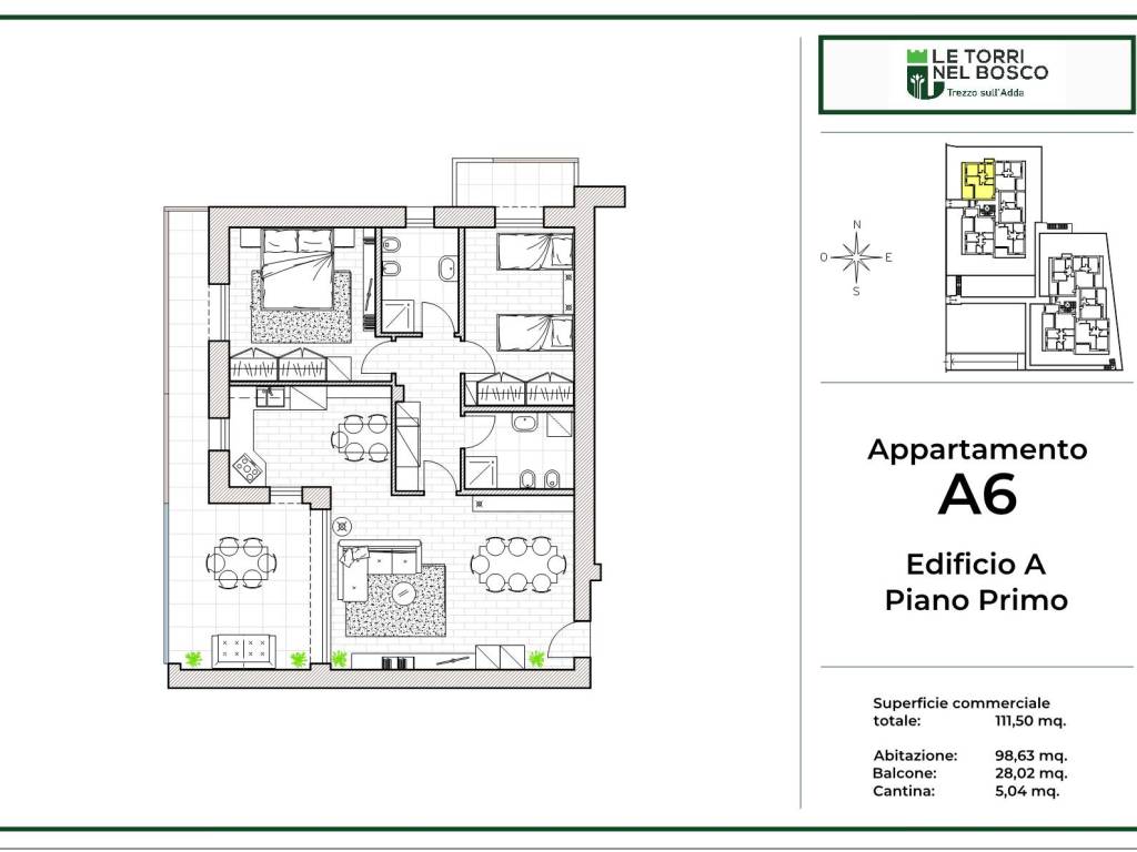 appartamento in vendita a Trezzo sull'Adda