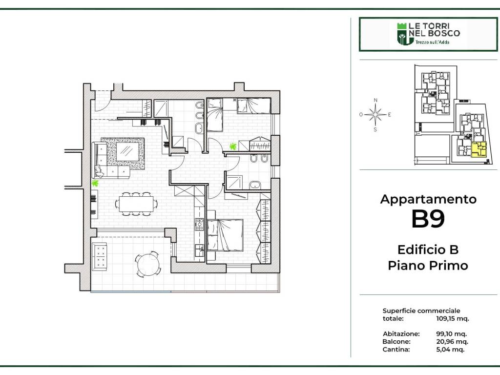 appartamento in vendita a Trezzo sull'Adda