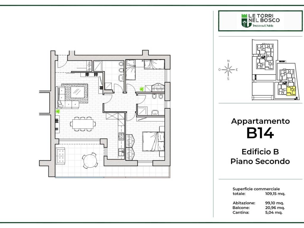 appartamento in vendita a Trezzo sull'Adda