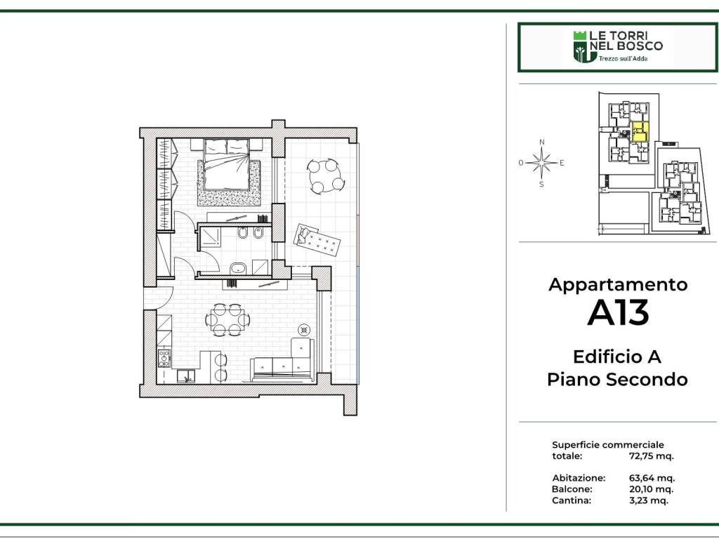 appartamento in vendita a Trezzo sull'Adda