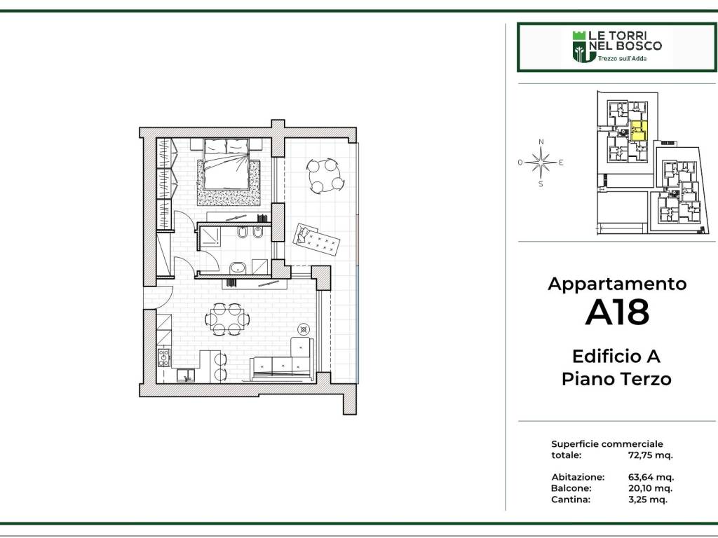 appartamento in vendita a Trezzo sull'Adda